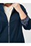 Hooded Gabardine Cap Dark Navy Blue - 6
