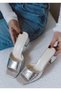 Comfy Women's Pointed Toe Tape Detailed Short Block Heels Slipper Sandals