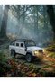 Openable Door Open-Back Land Rover Off-Road Toy Car with Lights and Sounds, Pull-Release Mechanism, White - 3