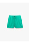 Viscose Crinkle Fabric Lined Elastic Waist Tie Pocket Mini Shorts - 3