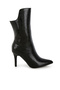 Women Croco Stiletto Heel Mid-Calf Boots in Black - 2