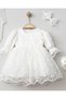 Aster Set of Lace Luxury Dresses for Mevlüt and Special Occasions 100% Cotton Newborn Baby Girl - 7
