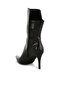 Women Croco Stiletto Heel Mid-Calf Boots in Black - 3