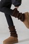 Original Premium Dust Cover 100% Acrylic Knitwear Knitted Leg Warmer Foot Warmer Dark Brown - 2