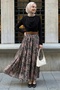 Belt Piece Sandy Black Set with Draped Collar - 3