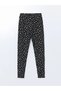 Lcw Kids Black Girls' Leggings with Elastic Waist