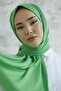 شال ليني من القطن الممشط - أخضر - 2
