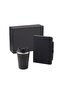 KOKSI - Set of Double Walled Tumbler, A5 Notebook and Pen - Black - 3