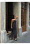 Premium Trend Scarf and Polka Dot Piece Ruffled Strap Chiffon Dress - 2