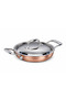 Korkmaz Divani Omelette Pan 18 cm – 3-Ply Stainless Steel Egg Pan with Lid, Copper Look Omelet Pan - 2
