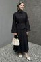 Black Suit with Floral Detail Shirt - 4