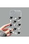 iPhone 16E Compatible Camera Protected Anti-Shock Aesthetic Print Patterned Transparent Silicone Case