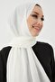 Luda Chain Pattern Cotton Piece Jacquard Shawl - White