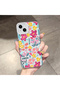 iPhone 14 Plus Compatible Camera Protected Anti-Shock Aesthetic Print Patterned Transparent Silicone Case - 2