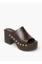 Women Stud Embellished Platform Heel Sandals - 2