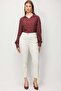 High Waist Slim Leg Trousers