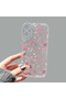 iPhone 16 Compatible Camera Protected Anti-Shock Aesthetic Print Patterned Transparent Silicone Case