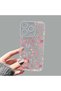 iPhone 15 Pro Compatible Camera Protected Anti-Shock Aesthetic Print Patterned Transparent Silicone Case