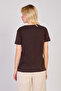 Women's V-Neck Basic T-Shirt - Bitter Brown - 5