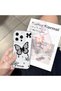 iPhone 15 Compatible Camera Protected Anti-Shock Aesthetic Print Patterned Transparent Silicone Case - 4