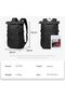 Travel Backpack for Business Work with Roll Top Design Waterproof Oxford Fabric Expandable 28L to 38L Anti Theft, Black, 9761 - 5
