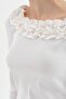 Women's Off-The-Shoulder Fluffy Detailed Long Sleeve Design Blouse - 8
