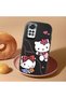 Redmi Note 11S Compatible Camera Protected Black Soft Silicone Phone Case Hello Kitty Patterned - 2