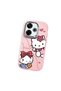 حافظة هاتف من السيليكون الناعم باللون الوردي متوافقة مع كاميرا Redmi 13x Hello Kitty منقوش - 3