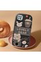 Redmi 9C Compatible Camera Protected Black Soft Silicone Phone Case Cute Bear Patterned - 2