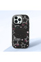 iPhone 12 Pro Compatible Hello Kitty Patterned Camera Protected Black Soft Silicone Phone Case
