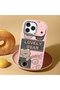 iPhone 17/18 Pro Max Compatible Camera Protected Pink Soft Silicone Phone Case with Cute Bear Pattern - 2