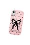 iPhone Xr Compatible Camera Protected Pink Soft Silicone Phone Case Bowknot Patterned - 3