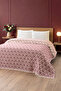Pyramid Patterned Burgundy Muslin Single Duvet 180X220 cm - 100% Cotton Soft Bedspread
