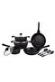 Granite Essentials Cookware Set, 11 pcs, Black - 5