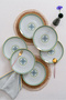 Dubai 6-Seater 25cm Special Design Modern Porcelain Serving Plate Set