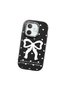 Oppo A5 Pro 5g Compatible Camera Protected Black Soft Silicone Phone Case Bowknot Patterned - 3