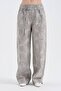Women's Belt Detail Lined Design Wide-Leg Pants