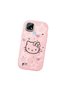 Realme C21 Compatible Hello Kitty Patterned Camera Protected Pink Soft Silicone Phone Case - 3