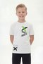 X Yazılı Printed Round Neck Short Sleeve Boys' T-Shirt - 3