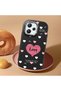 Redmi 12 Compatible Camera Protected Black Soft Silicone Phone Case Heart Patterned - 2