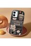 iPhone 16 Plus Compatible Black Soft Silicone Phone Case with Camera Protection Cute Bear Patterned - 2