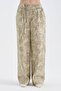 Women's Belt Detail Lined Design Wide-Leg Pants