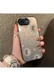 حافظة هاتف متوافقة مع iPhone 16E مصنوعة من مادة Gold Tone Star منقوش أكريليك