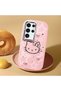 Samsung Galaxy S24 Ultra Compatible Hello Kitty Camera Protected Pink Soft Silicone Phone Case - 3