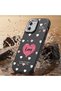 Samsung Galaxy A07 Compatible Camera Protected Black Soft Silicone Phone Case Heart Patterned - 7