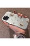 حافظة هاتف متوافقة مع iPhone 14 Plus/15 Plus مصنوعة من مادة Gold Tone Star منقوش أكريليك - 2