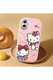 Samsung Galaxy A07 Compatible Camera Protected Pink Soft Silicone Phone Case Hello Kitty Patterned - 2