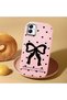 Samsung Galaxy A03 Compatible Camera Protected Pink Soft Silicone Phone Case Bowknot Patterned - 2