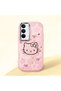 Realme C75 Compatible Hello Kitty Patterned Camera Protected Pink Soft Silicone Phone Case