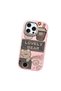 iPhone 16 Pro Max Compatible Camera Protected Pink Soft Silicone Phone Case Cute Bear Patterned - 3